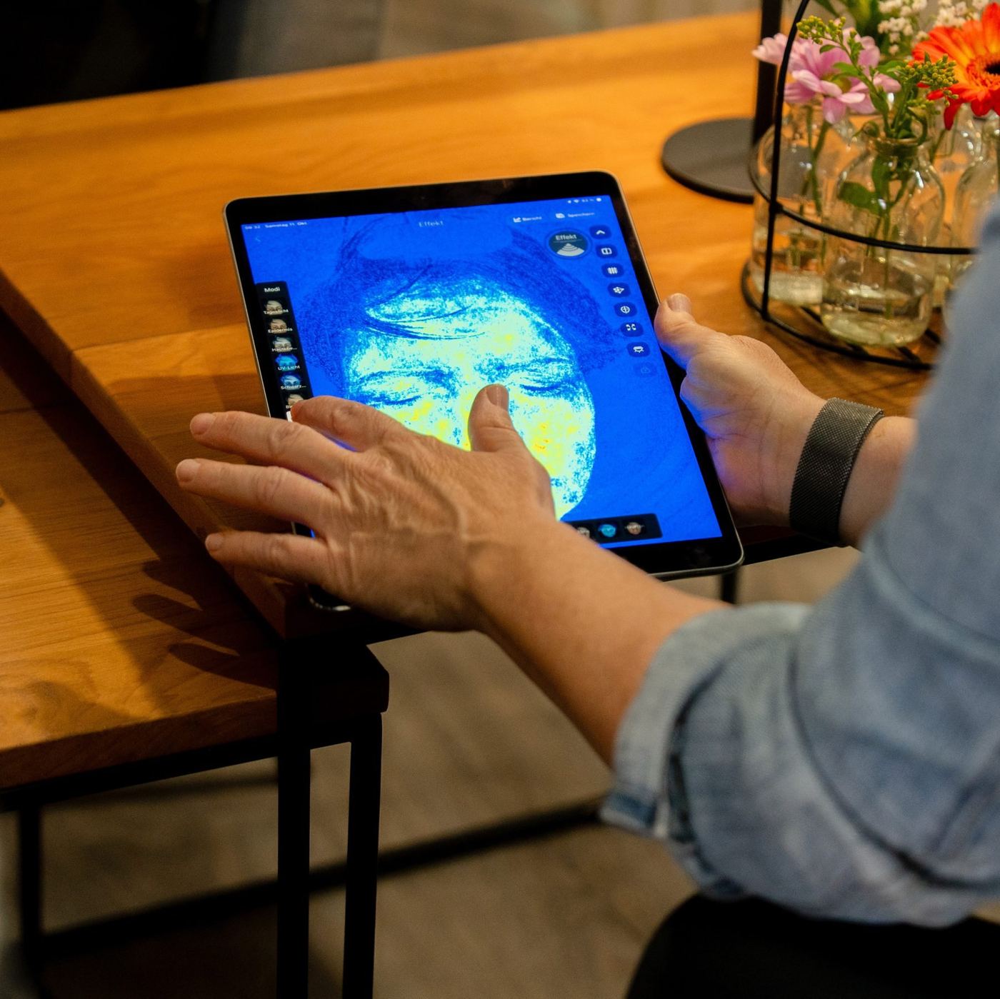 Gesichtsscan der digitalen Hautanalyse